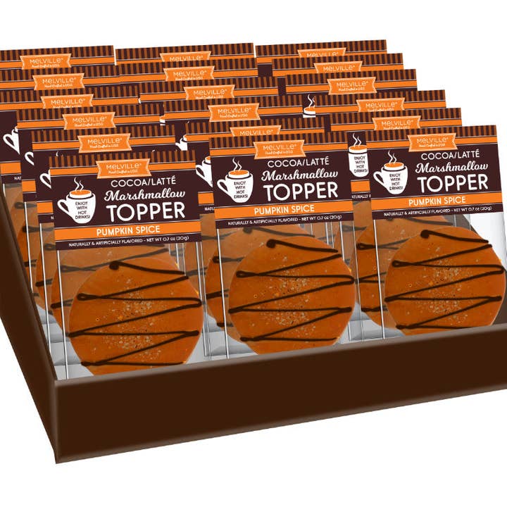 Pumpkin Spice Marshmallow Toppers for wholesale by Melville Candy Company