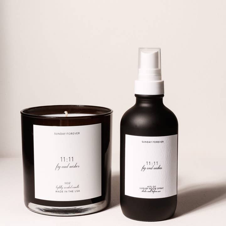 Sunday Forever - Wholesale Jar/Filled Candle - 11 11 Luxury Candle with Deep Fig and White Woods2