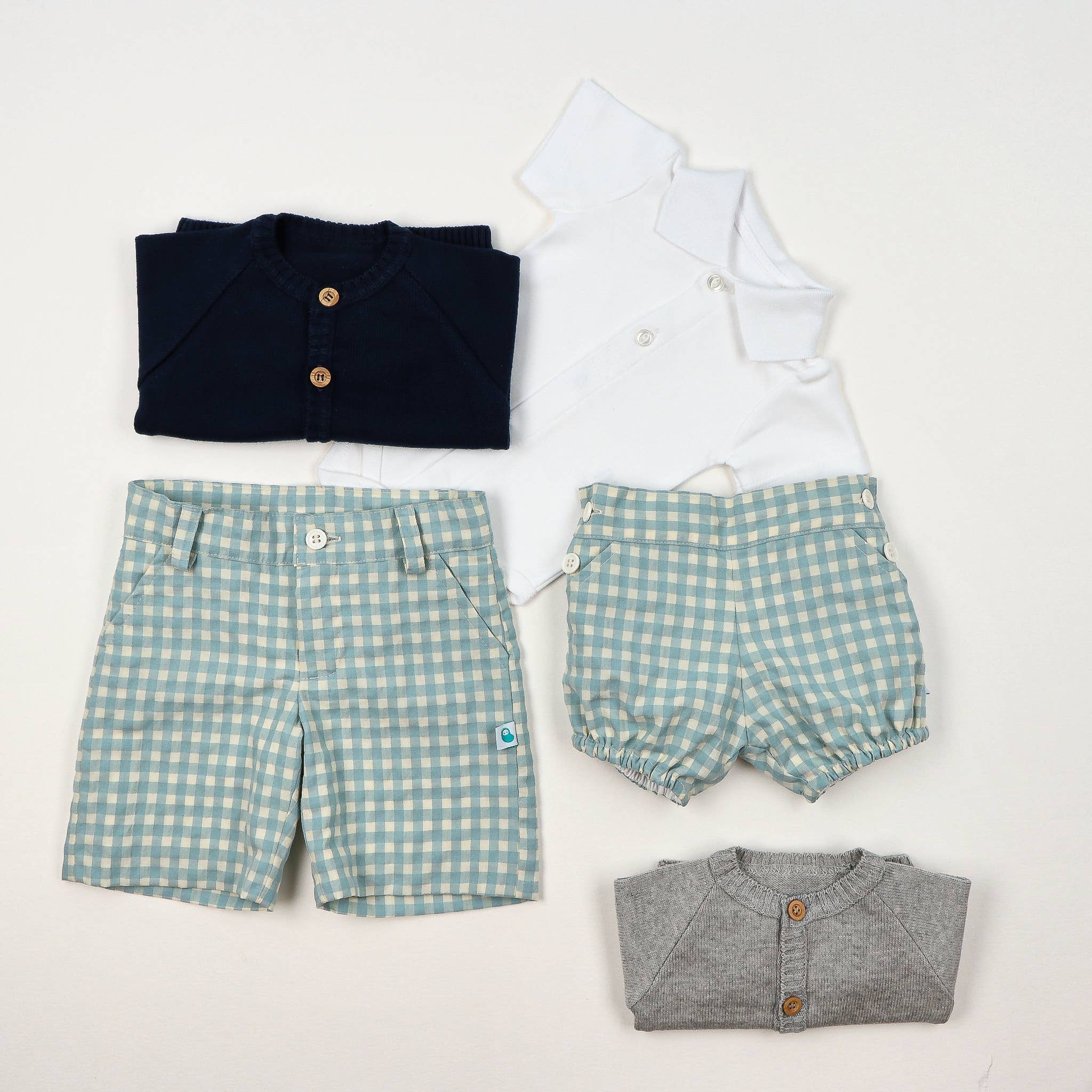 Bean Baby Clothes - Vente Body (sans pieds) – bébé - Body bébé en coton avec col polo blanc.3