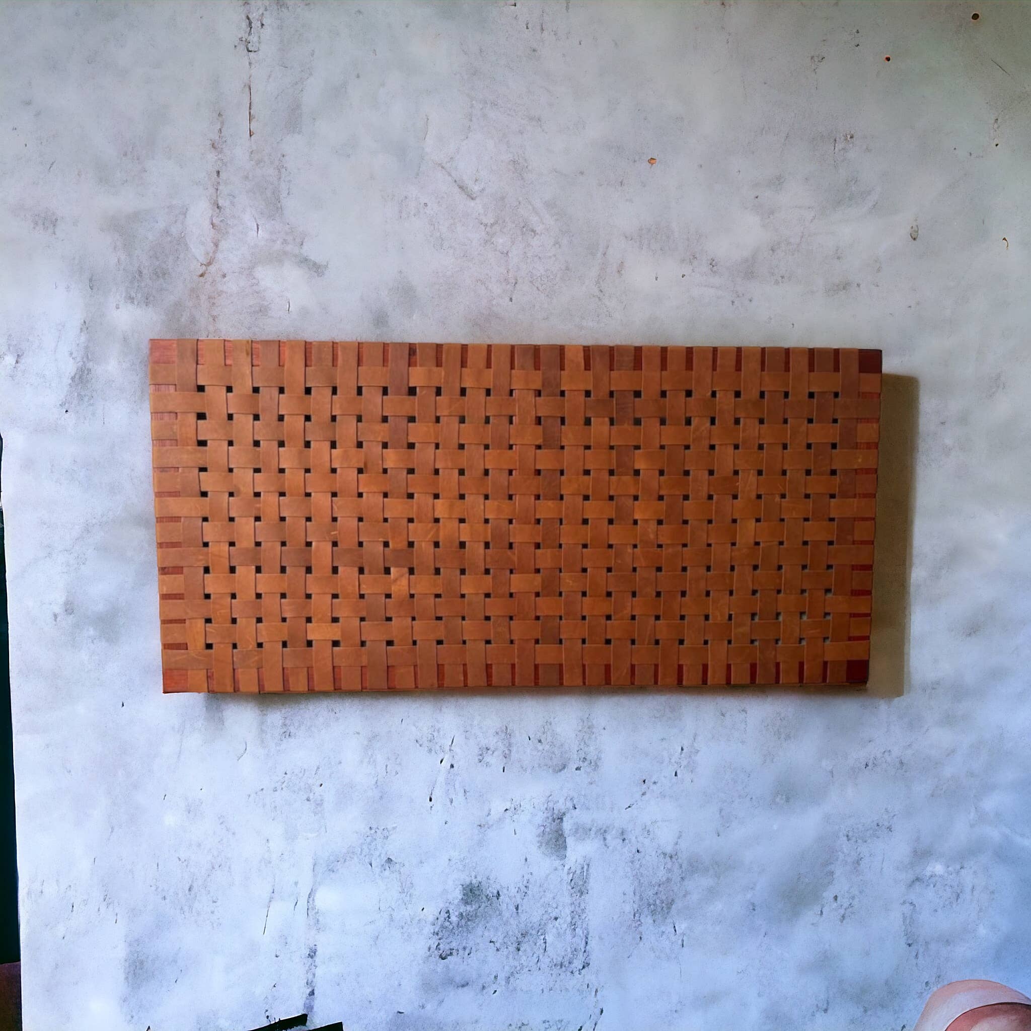 BohoVibeCraft - Vente Tête de lit - Tête de lit en cuir tressé marocain, naturellement élégante7