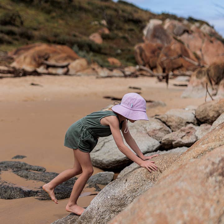 Acorn Kids - Wholesale Bucket hat – kids - Lavender Terry Towelling Bucket Hat10