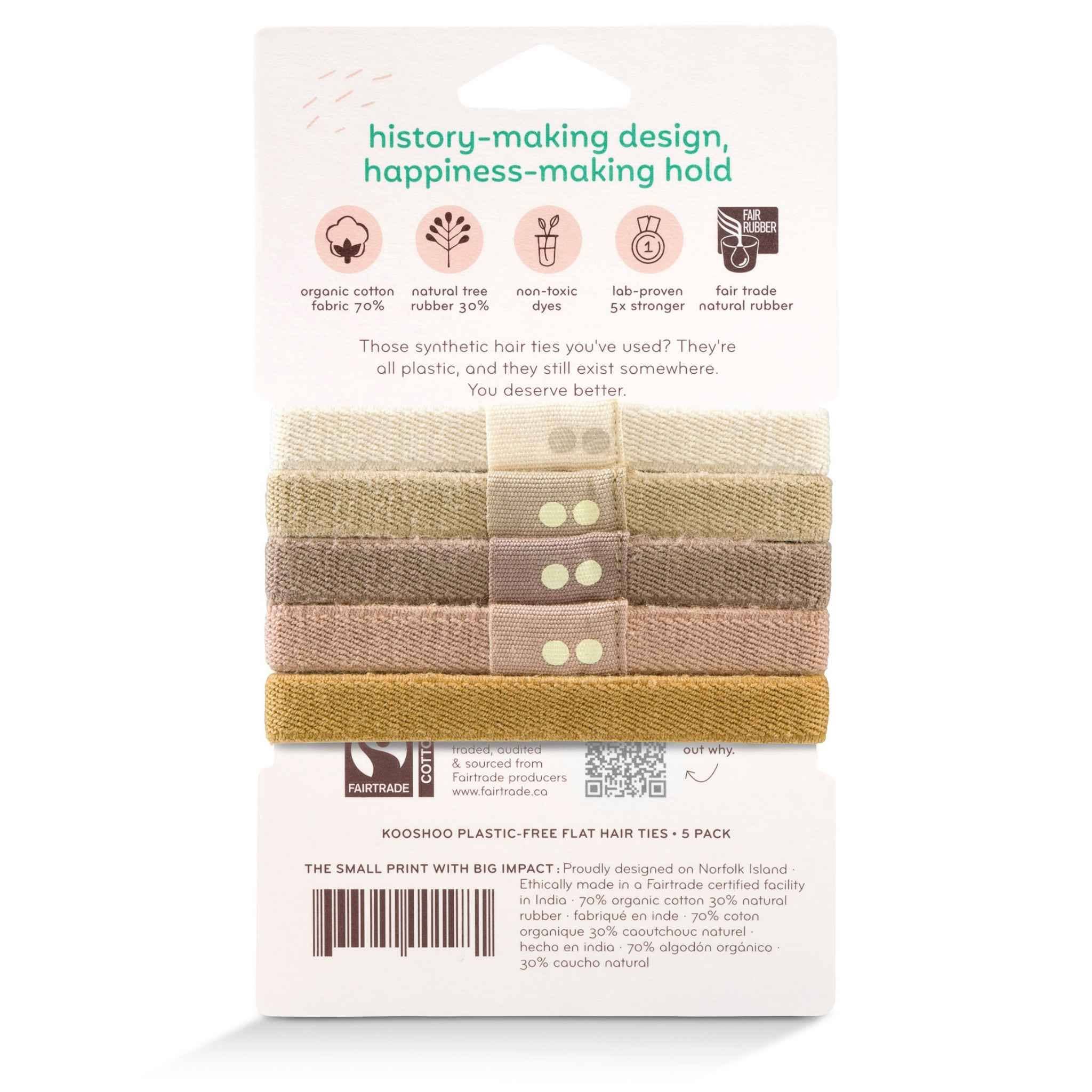 KOOSHOO – wholesale Hair tie – Plastic-free Flat Hair Ties - Blond10
