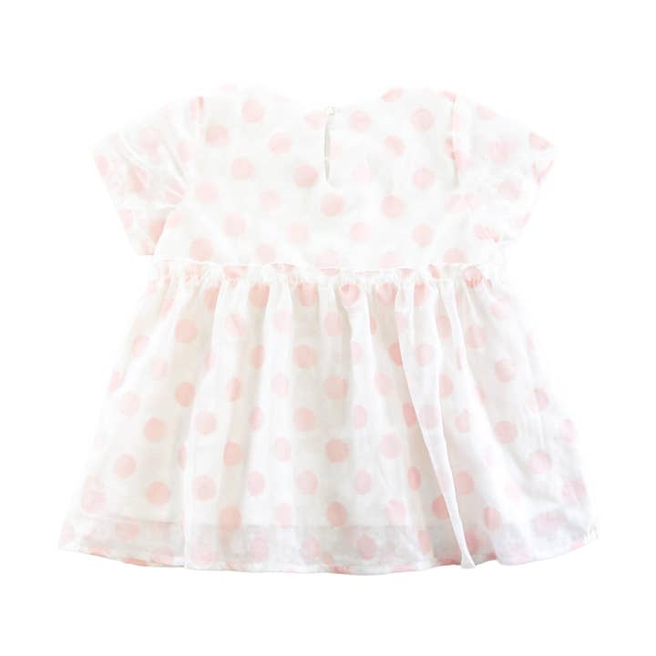 S50 13051-T Dotted Sheer Blouse (2 Colors) for wholesale by Doe a Dear