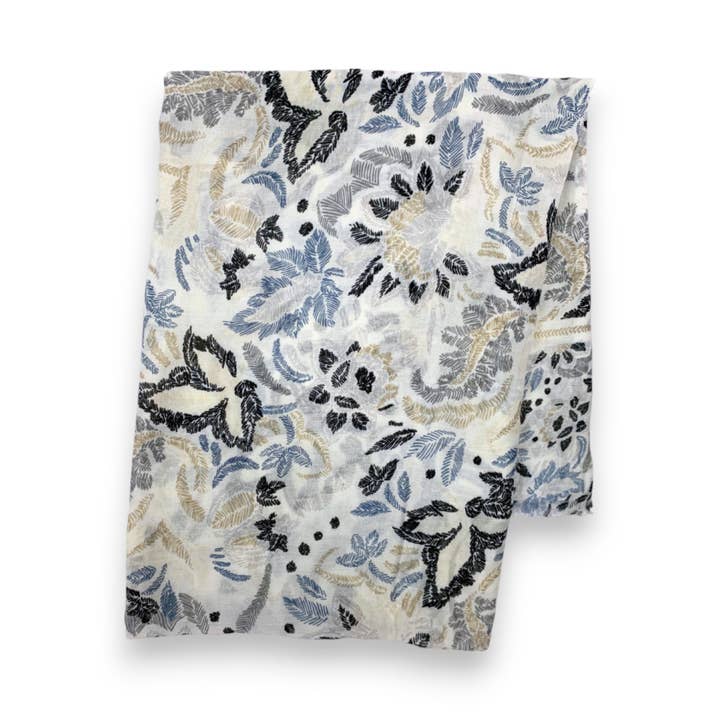 Lili Scarves (US Duty Free) – wholesale Scarf – Women's – Summer Leaves Print Scarf13