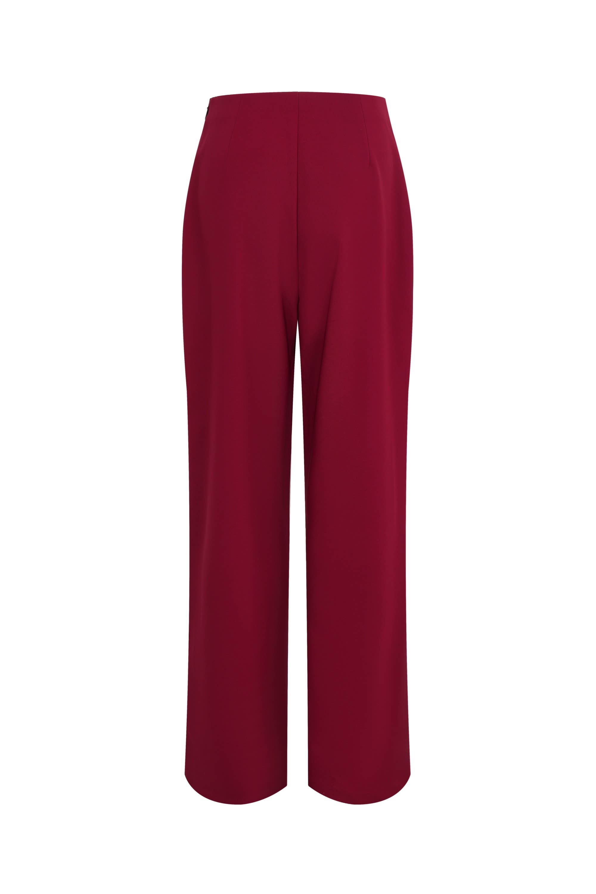 Wine Élégance Structurée Long Sleeve Top & Pants Set for wholesale on Faire8