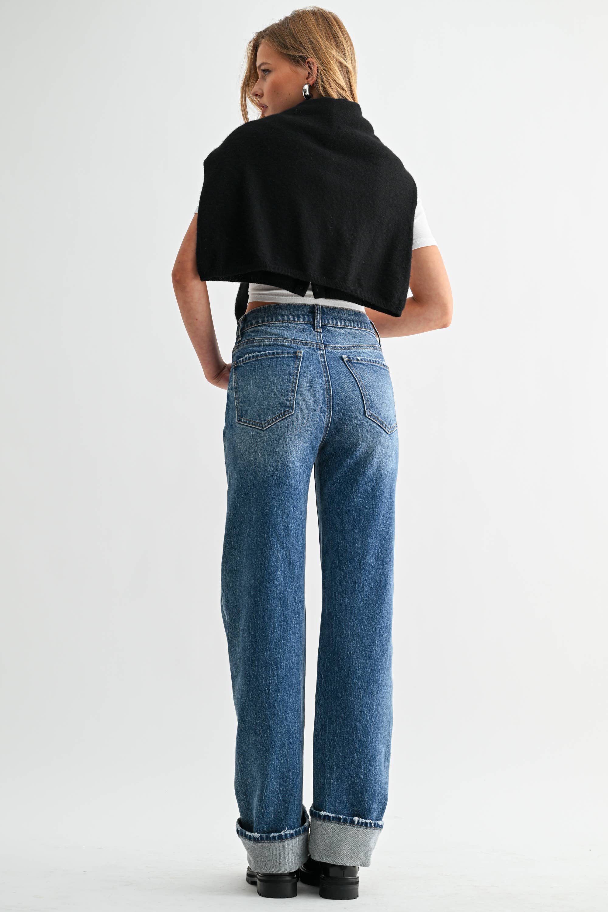 Jemina Denim - Wholesale Jeans - Women's - The Cuffed Wide Leg6