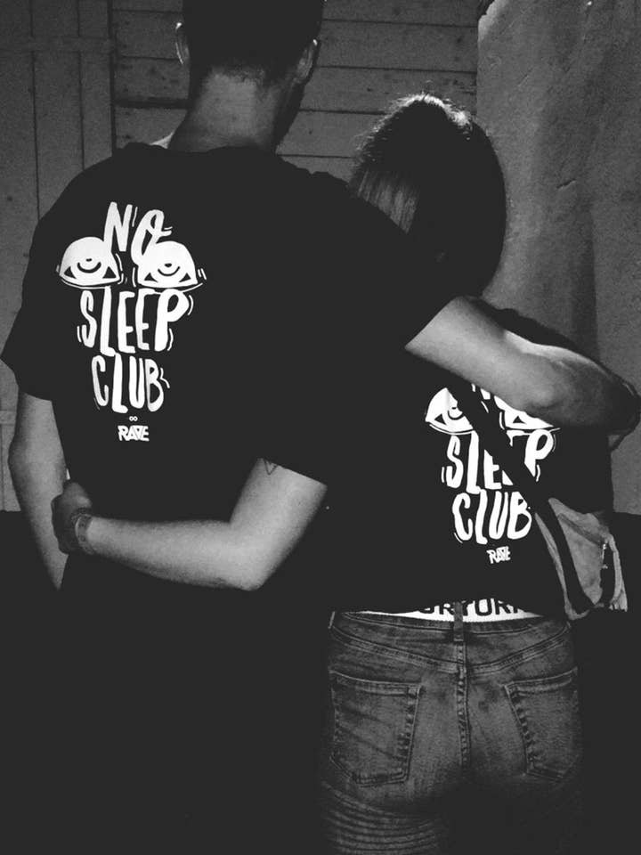 RAVE Clothing – wholesale Screen printed t-shirt – Men′s – No Sleep Club t-shirt in black5