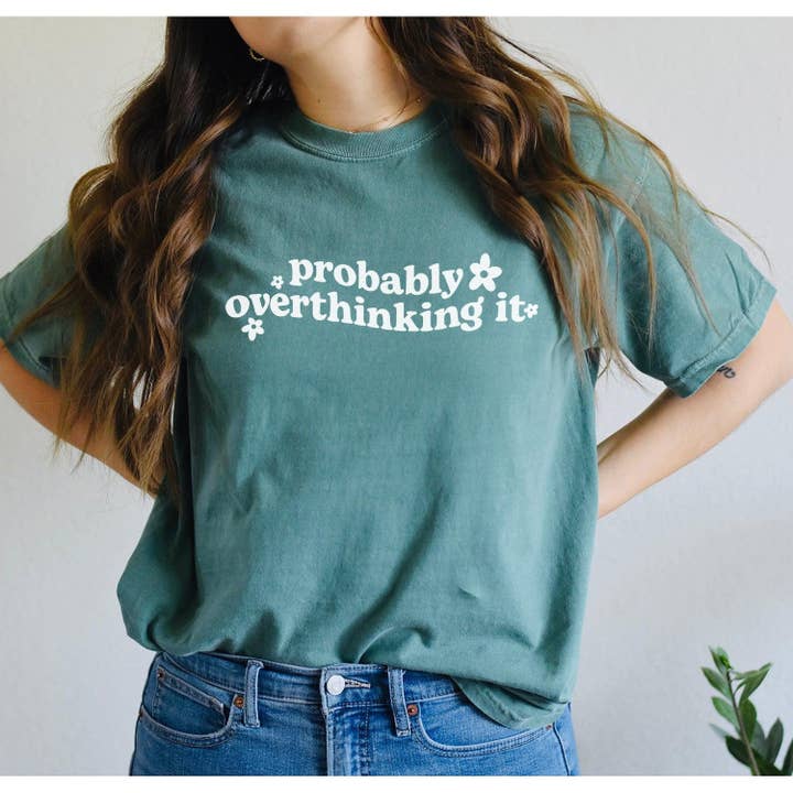 Probably Overthinking It Tee for wholesale by Painted Lavender