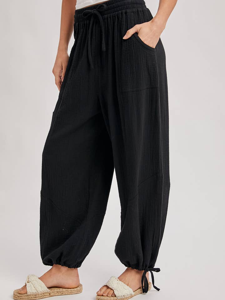 Bluivy - Wholesale Pants - Women's - JOGGER HAREM DRAWSTRING PANTS3