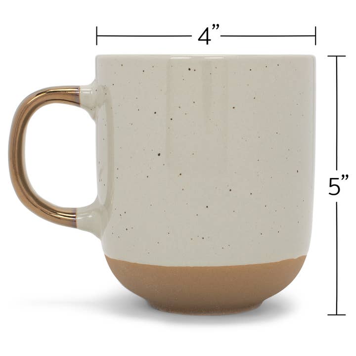 EAST AVENUE - Wholesale Coffee Mug - 2-Tone Speckled Mug 4-Pack Gray Ceramic
