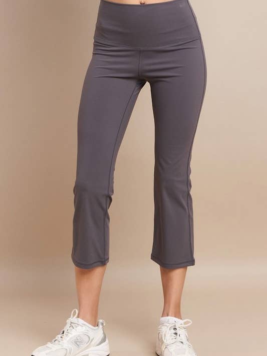 Pantaloni Capri a Vita Alta Flare Yoga Morbidi come il Burro per la vendita all'ingrosso da parte di Yelete