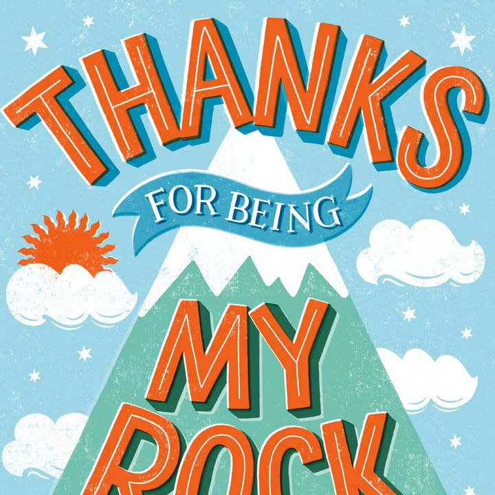 Alexandra Snowdon - Wholesale Thank You Card - Thanks For Being My Rock Card
