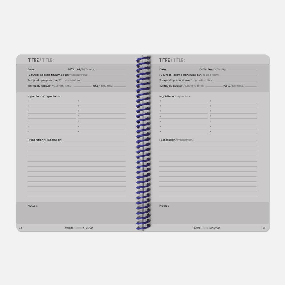 Papier Tigre - Wholesale Notebook - Recipes Notebook5