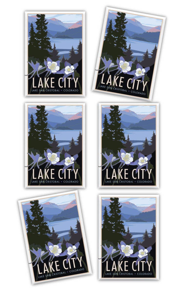 Travel Posters by M&W Design Co. – Engroshandel Magnet – Lake City, Colorado Magnet1