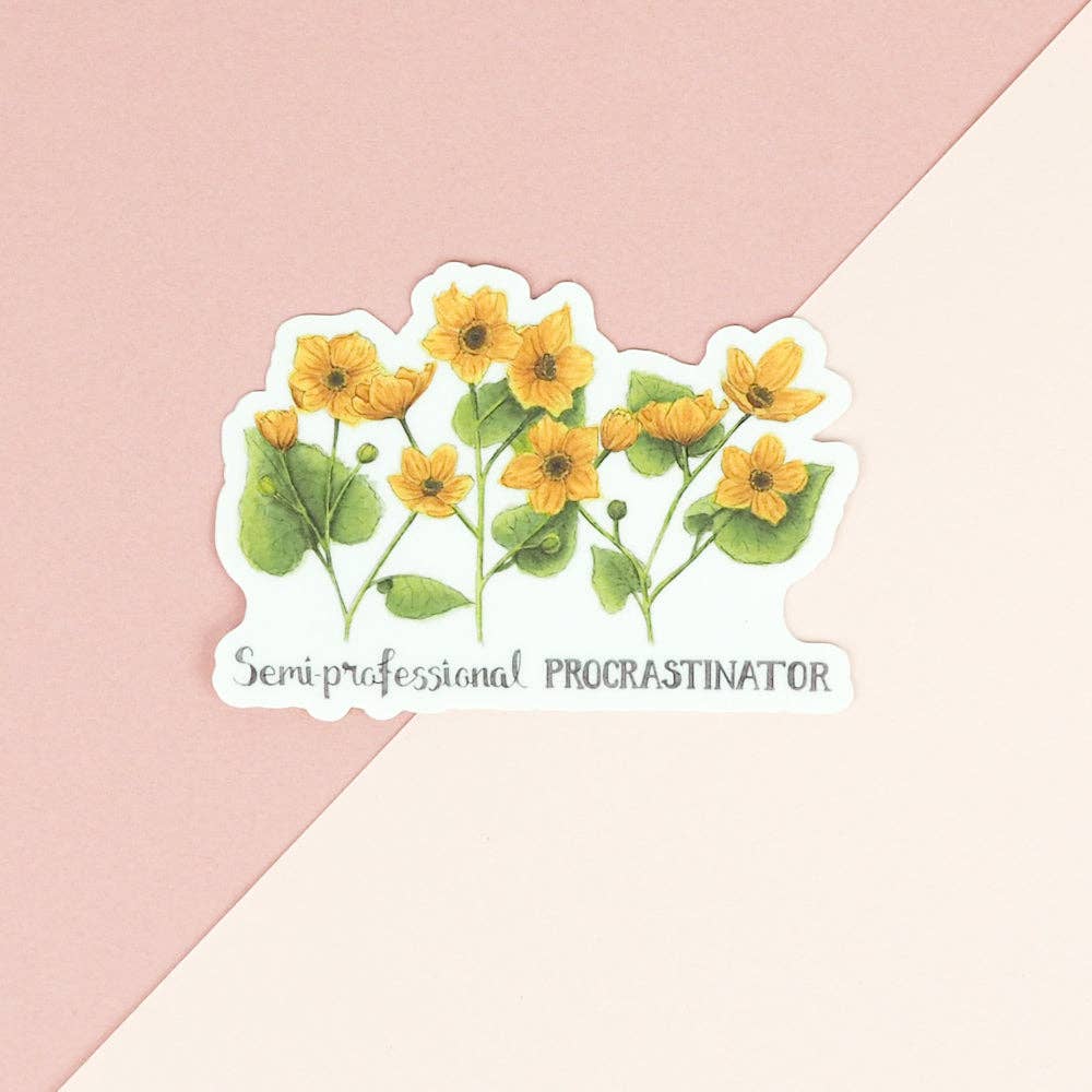 Naughty Florals - Wholesale Sticker - Semi-Professional Procrastinator Sticker2