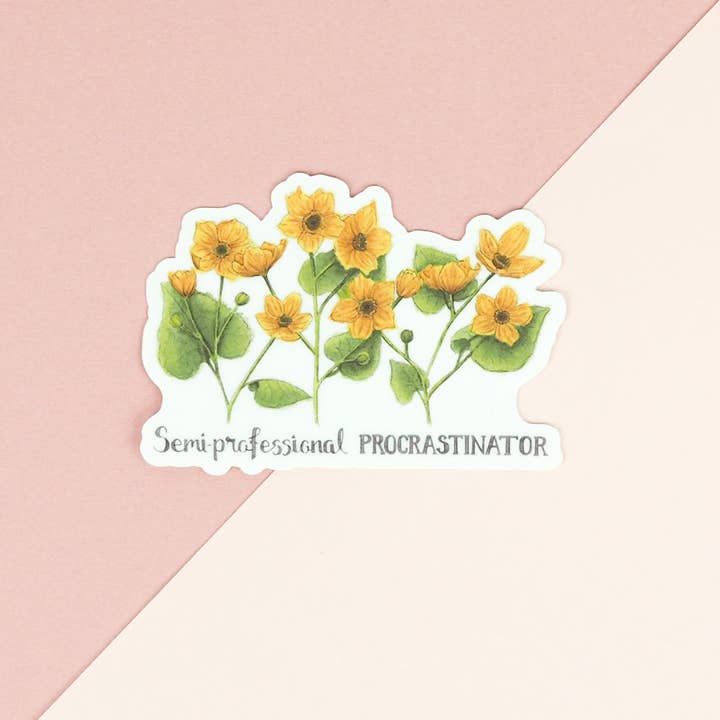 Naughty Florals - Wholesale Sticker - Semi-Professional Procrastinator Sticker2