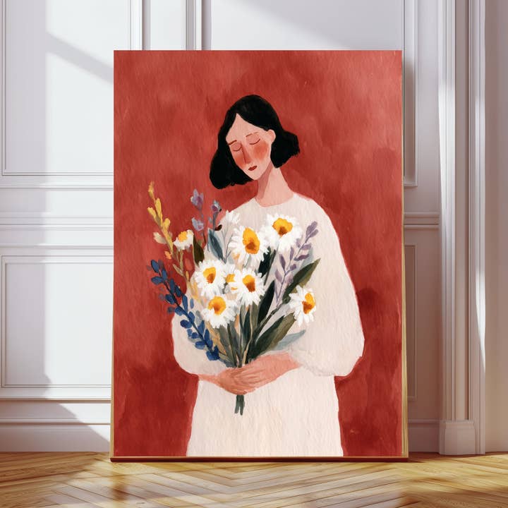 Impressionist Female Portrait Art Print for wholesale by Kumo Art Prints