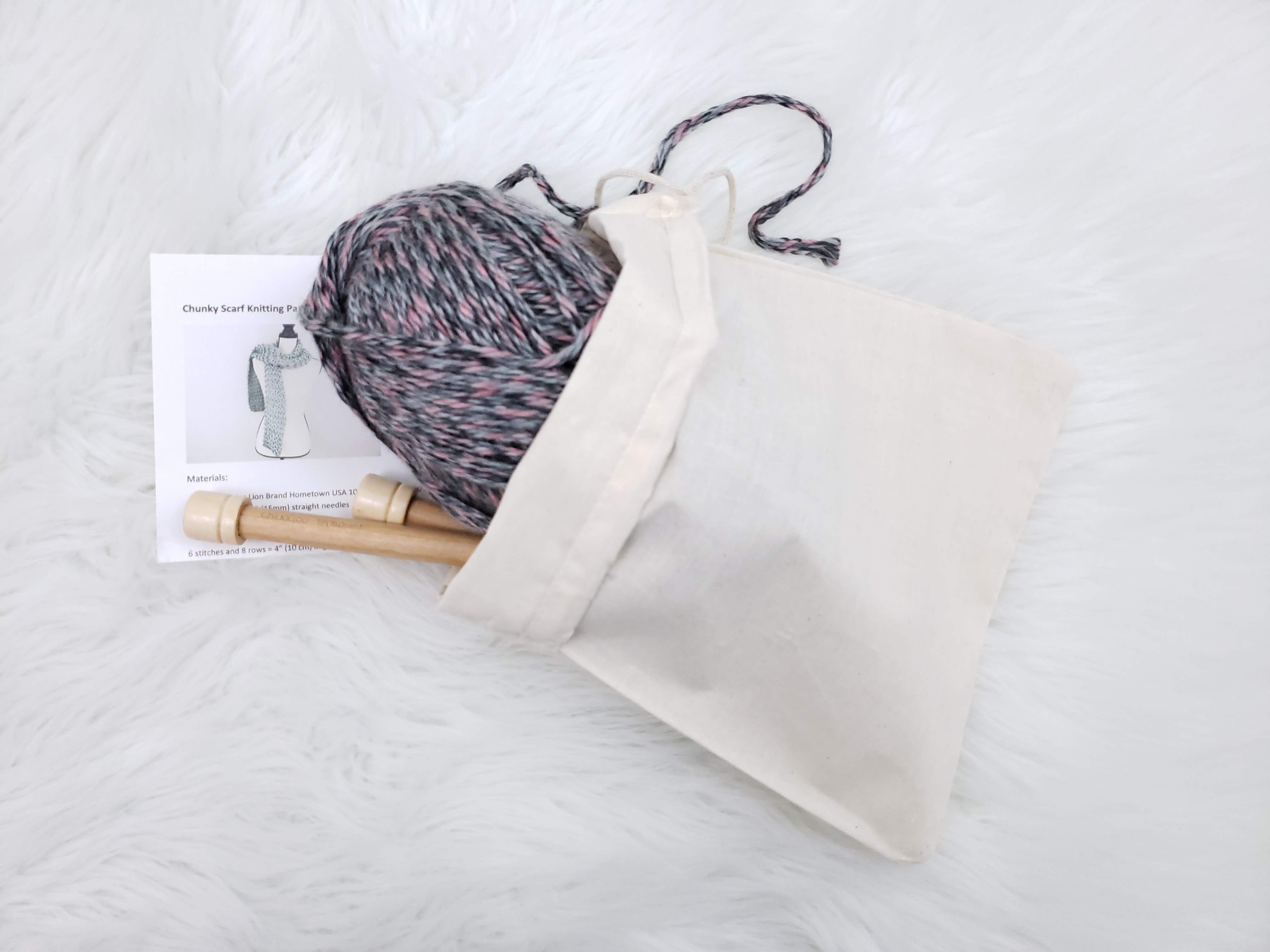 RamsGirl Design - Wholesale Knitting/Crochet Supplies - Chunky Scarf Beginner Knitting Kit4