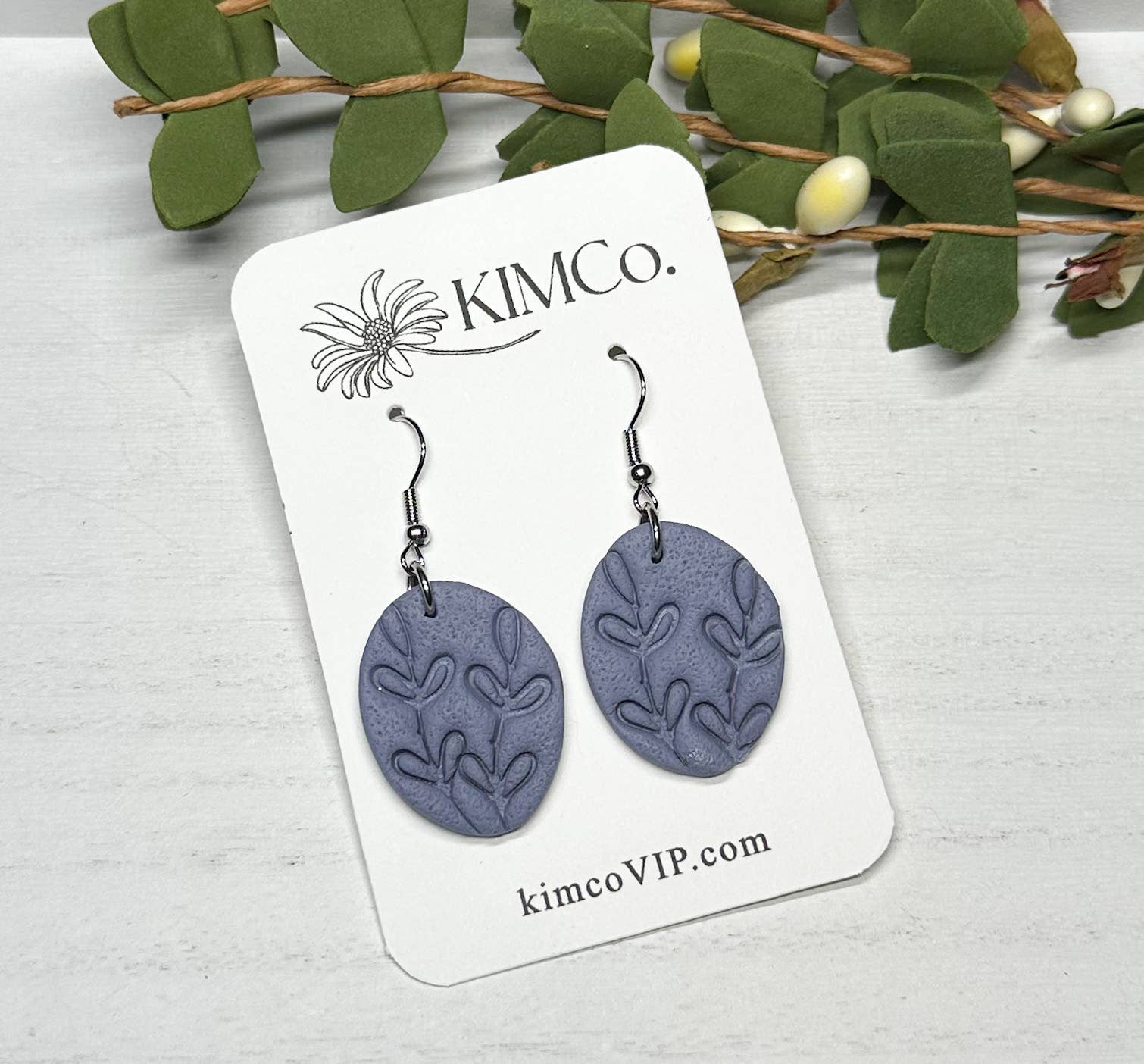 KIMCo. - Venta al por mayor Pendientes colgantes - Pendientes de Arcilla Polimérica - Diario - Hoja en Relieve2