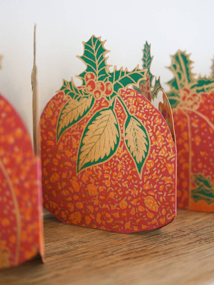 Guirnalda de concertina con pudines navideños para venta al por mayor de East End Press