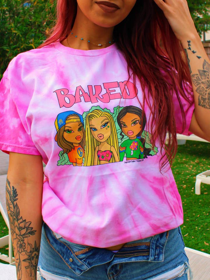 Bakad Brudar Tie-Dye T-Shirt för wholesale av Cabin 7 Originals