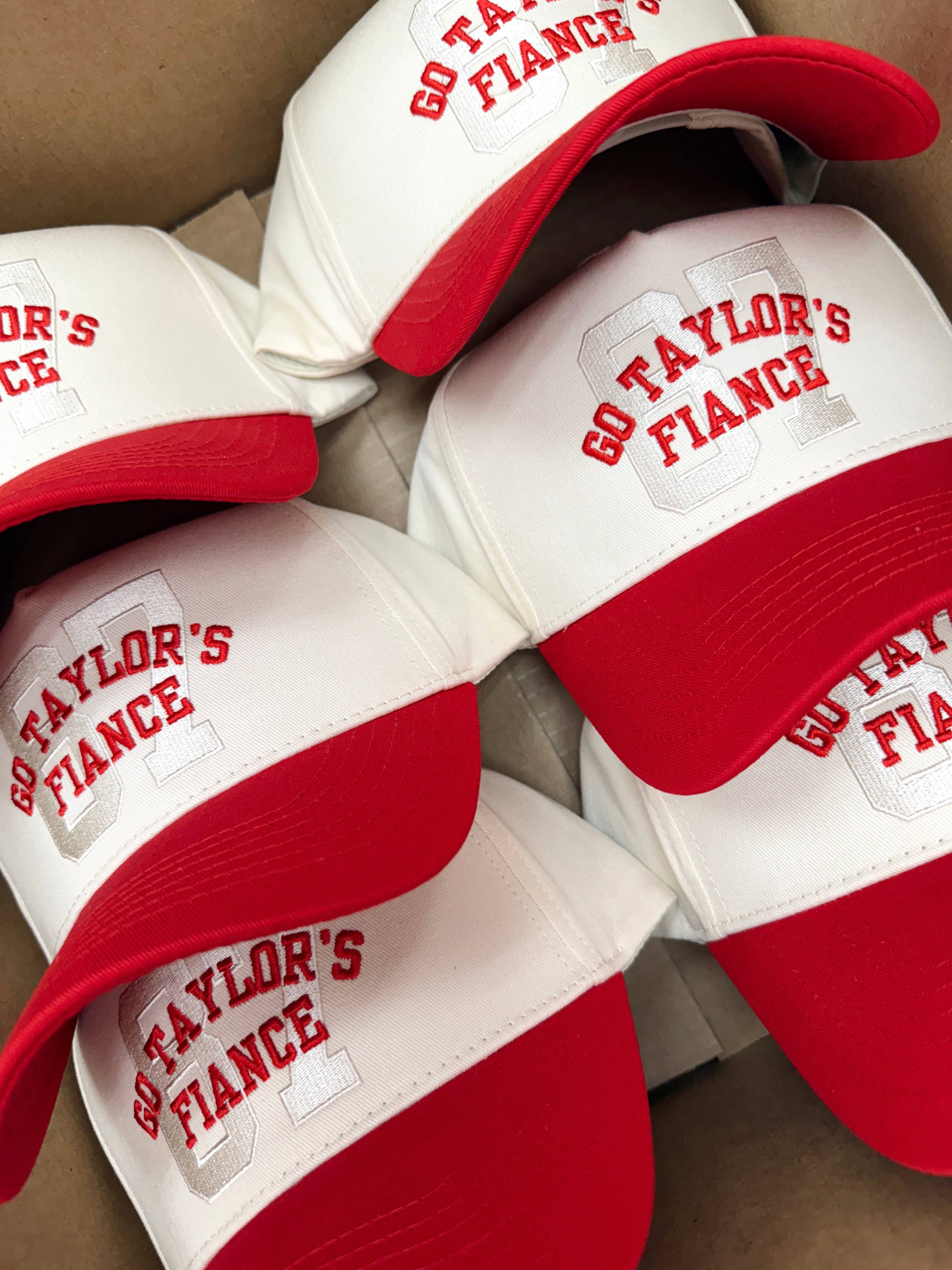 KENZKUSTOMZ - Wholesale Trucker Hat - Women's - Go Taylor's Fiance - Red Vintage Trucker Hat2