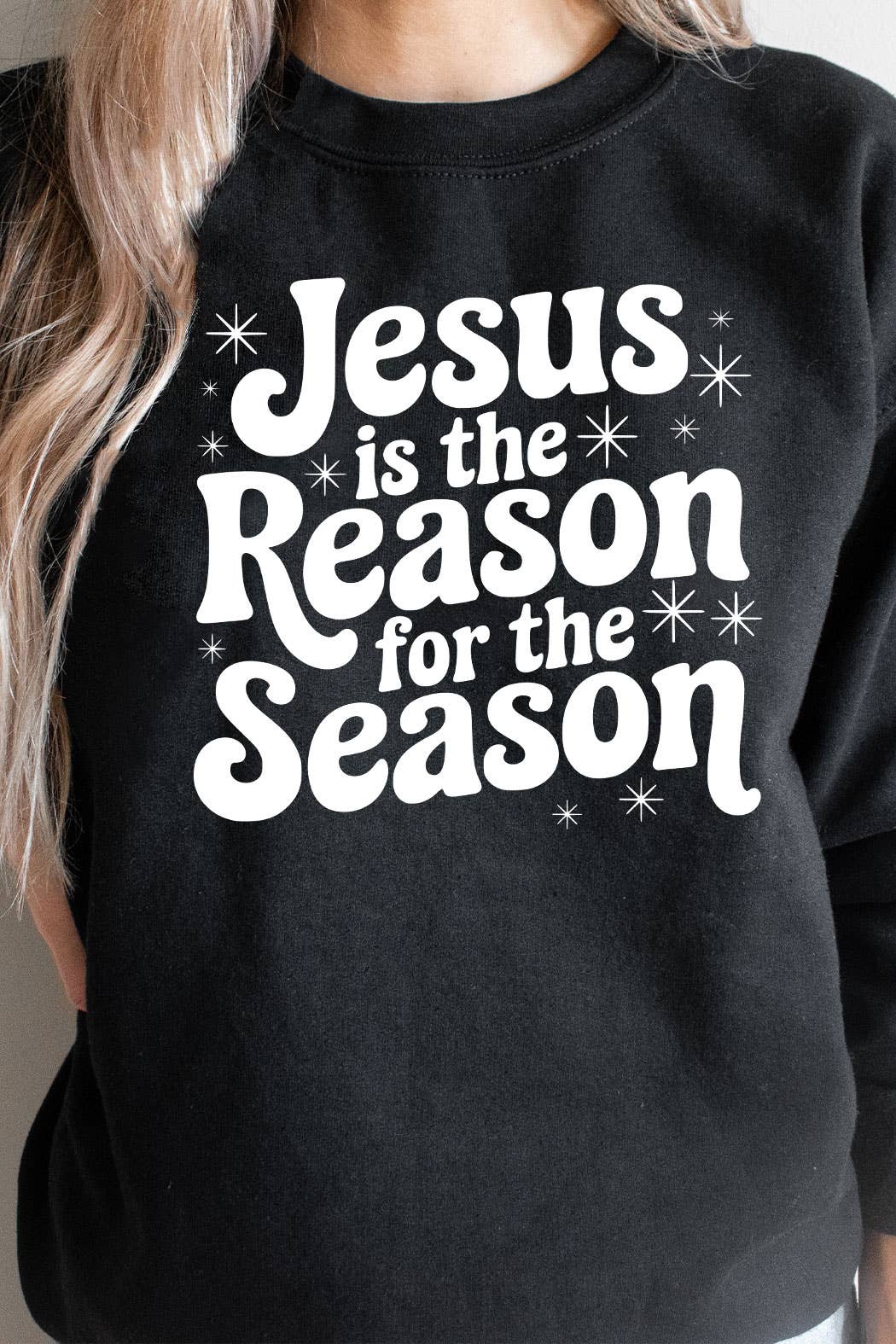 Kissed Apparel – Großhandel Sweatshirt mit Grafikdruck – Damen – Jesus ist der Grund für die Saison Sweatshirt0