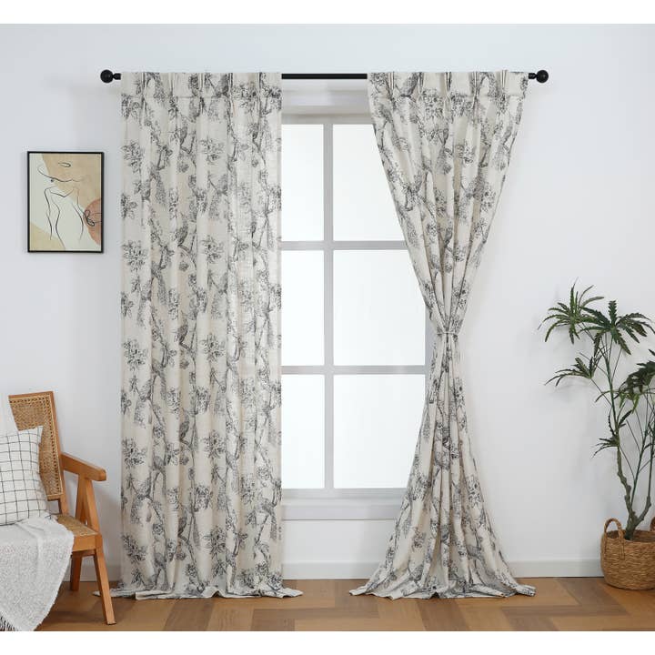 Shadisfy - Wholesale Drape - Peacock Pinch Pleated with Back Tabs Curtain Pair8