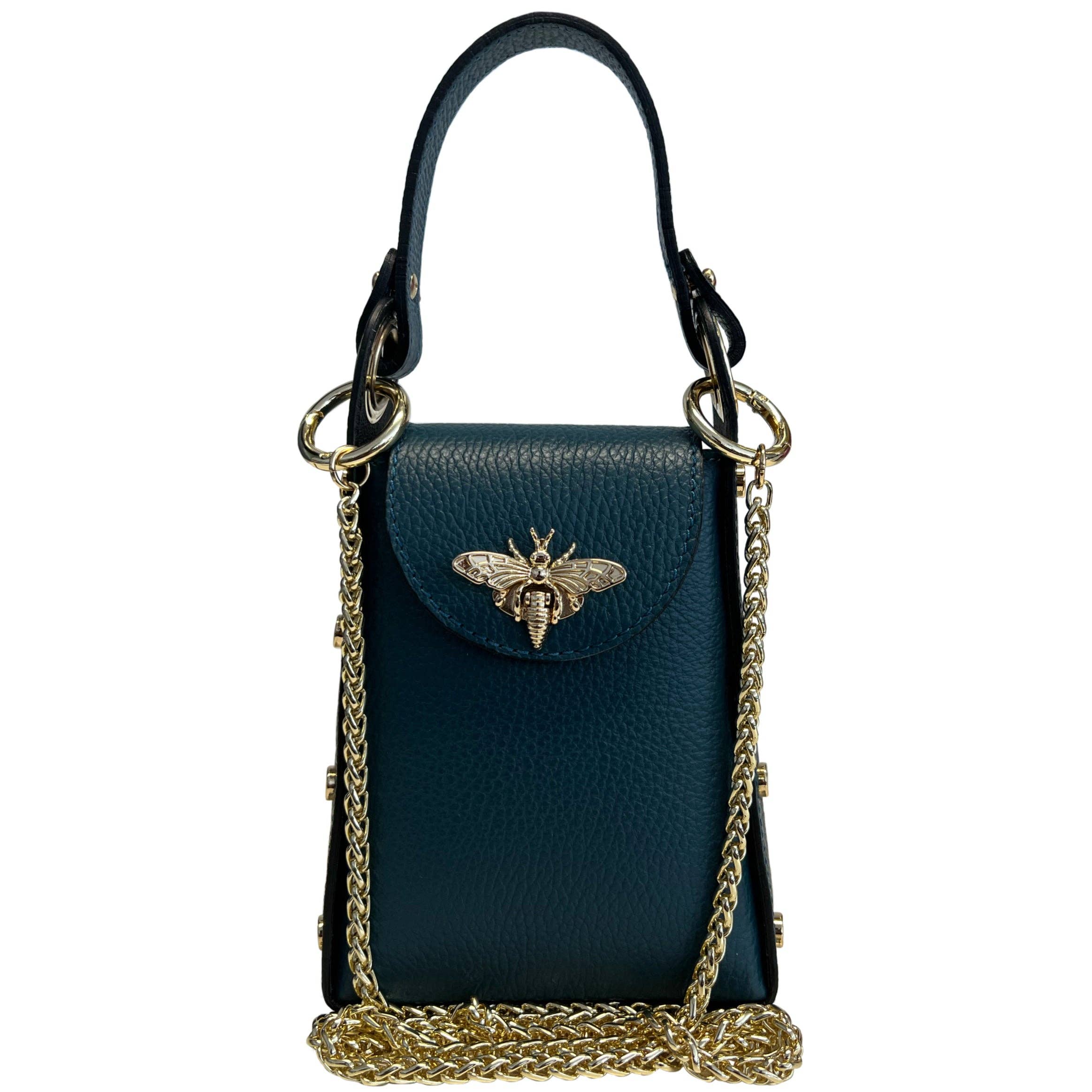 MODARNO - Wholesale Top Handle Bag - Women's - Modarno mini bag in genuine leather dollar with bee-shaped l3