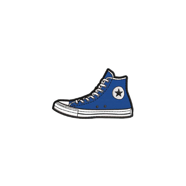 Studio Ten Design - Wholesale Patch - Blue High Top Sneaker Iron-on Patch
