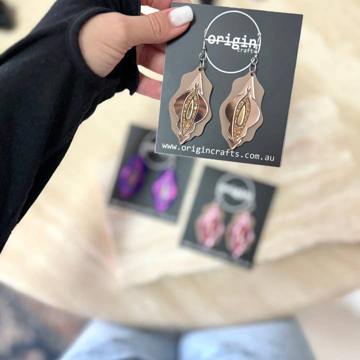 Yoni Pleasure Palace - Wholesale Dangle earrings - The Vulva Earrings3