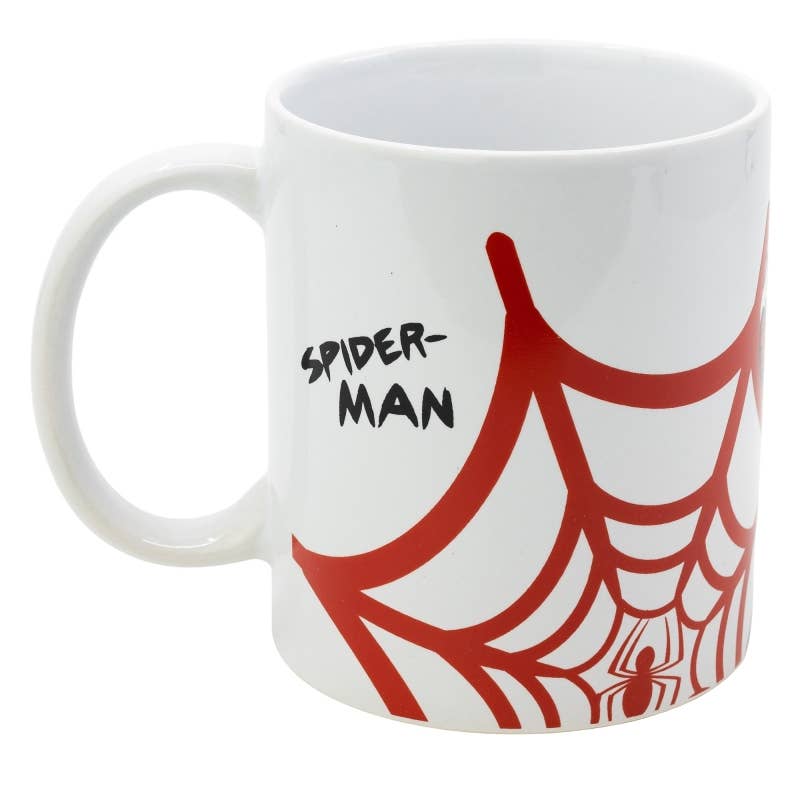 Stor - Wholesale Coffee Mug - 325 ml Ceramic Mug in Gift Box Spiderman Urban Web1