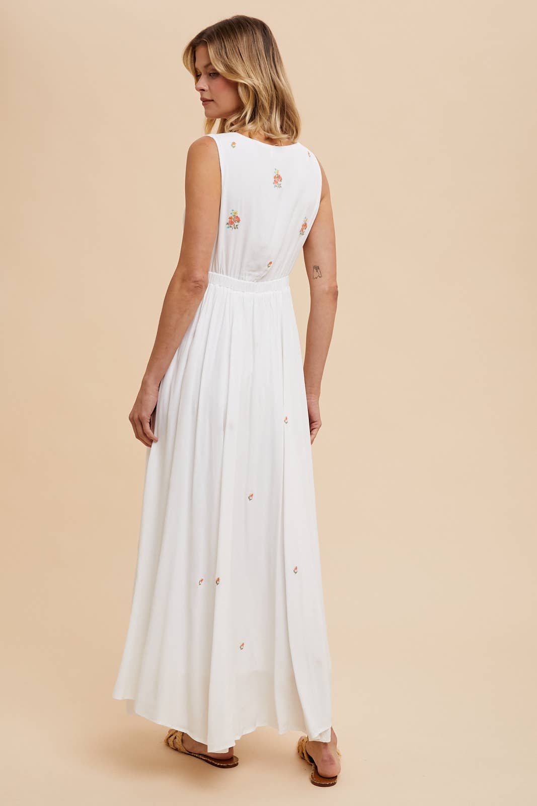 In Loom - Wholesale Dress - Women's - VISCOSE ALL OVER EMBROIDERED SLEEVELESS MAXI DRESS8