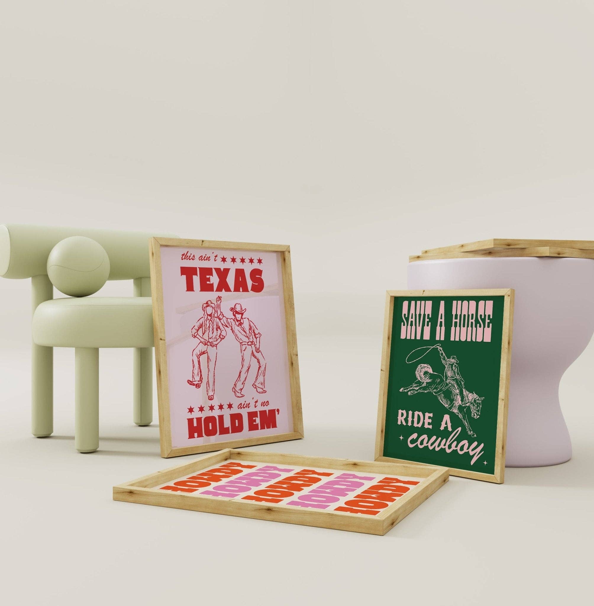 Moonshine Prints - Vente Affiche d'art - Impression de cowboy de Save A Horse1