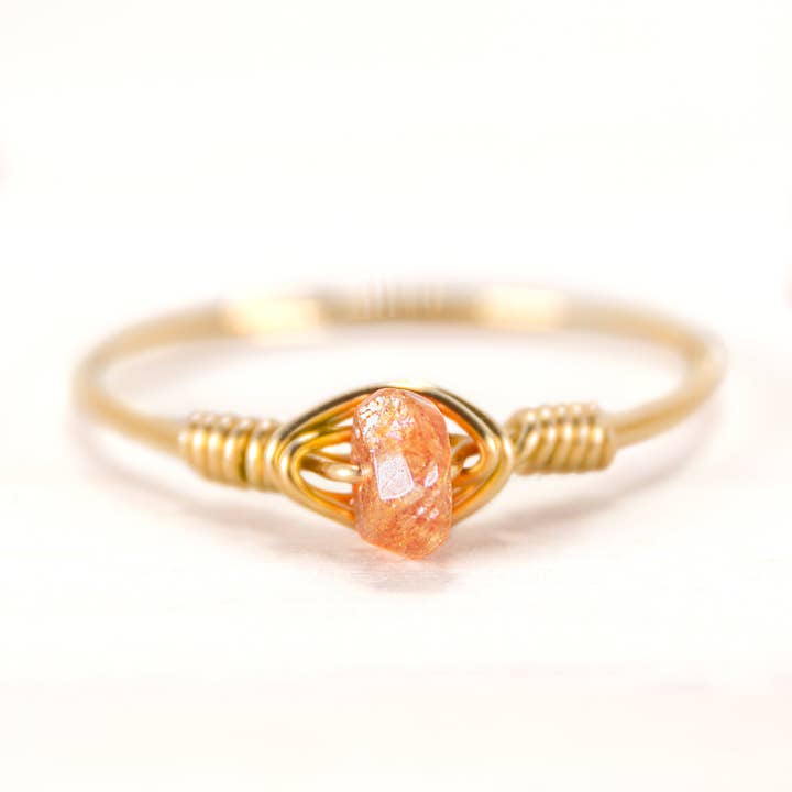 Sunstone Dainty Ring for wholesale by Kindness Gems