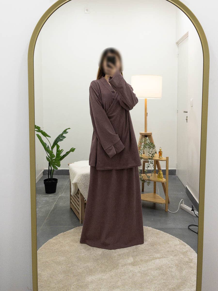 IDEAL OUTFIT - Wholesale Top & Pant Set (NOT Loungewear) - Women's - Ribbed set for winter 2385-ju-Ribbed10