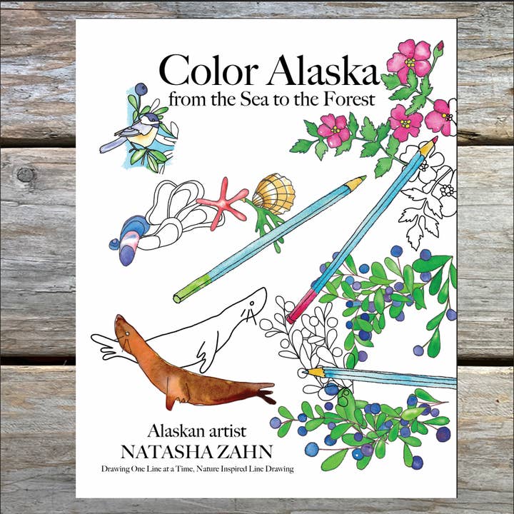 Natasha Zahn Studio - Wholesale Book - Adult - Color Alaska Coloring Book