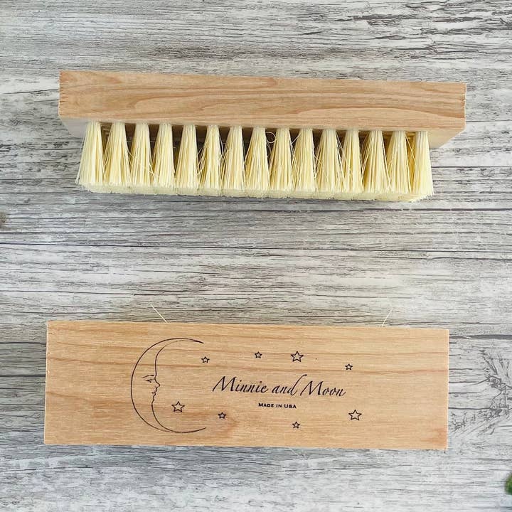 Natural Nail Brush Made in USA for wholesale by Minnie and Moon