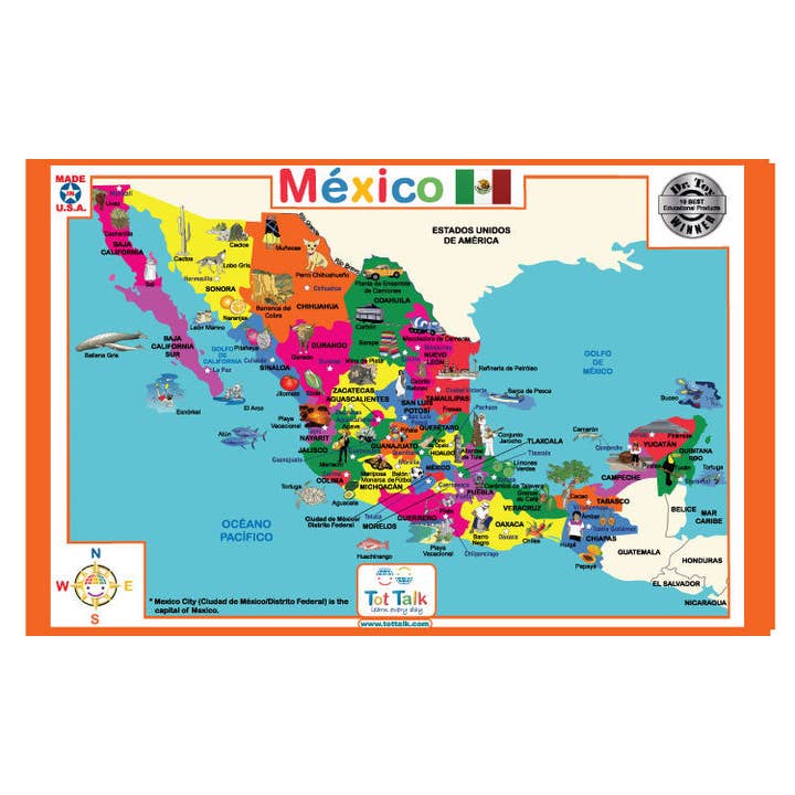 Mexico Placemat for wholesale by Tot Talk, Inc.