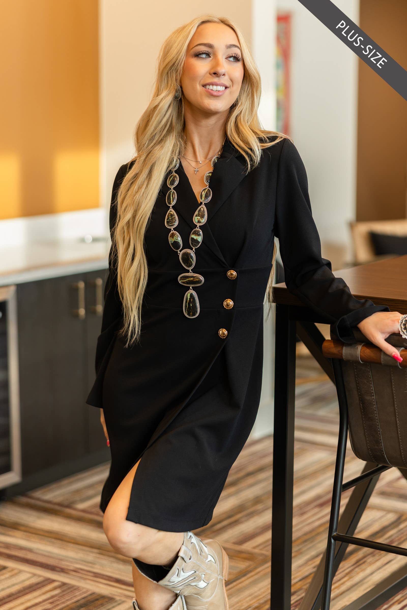 Dear Scarlett - Vente Robe – femme - Robe en ponte confortable grande taille13