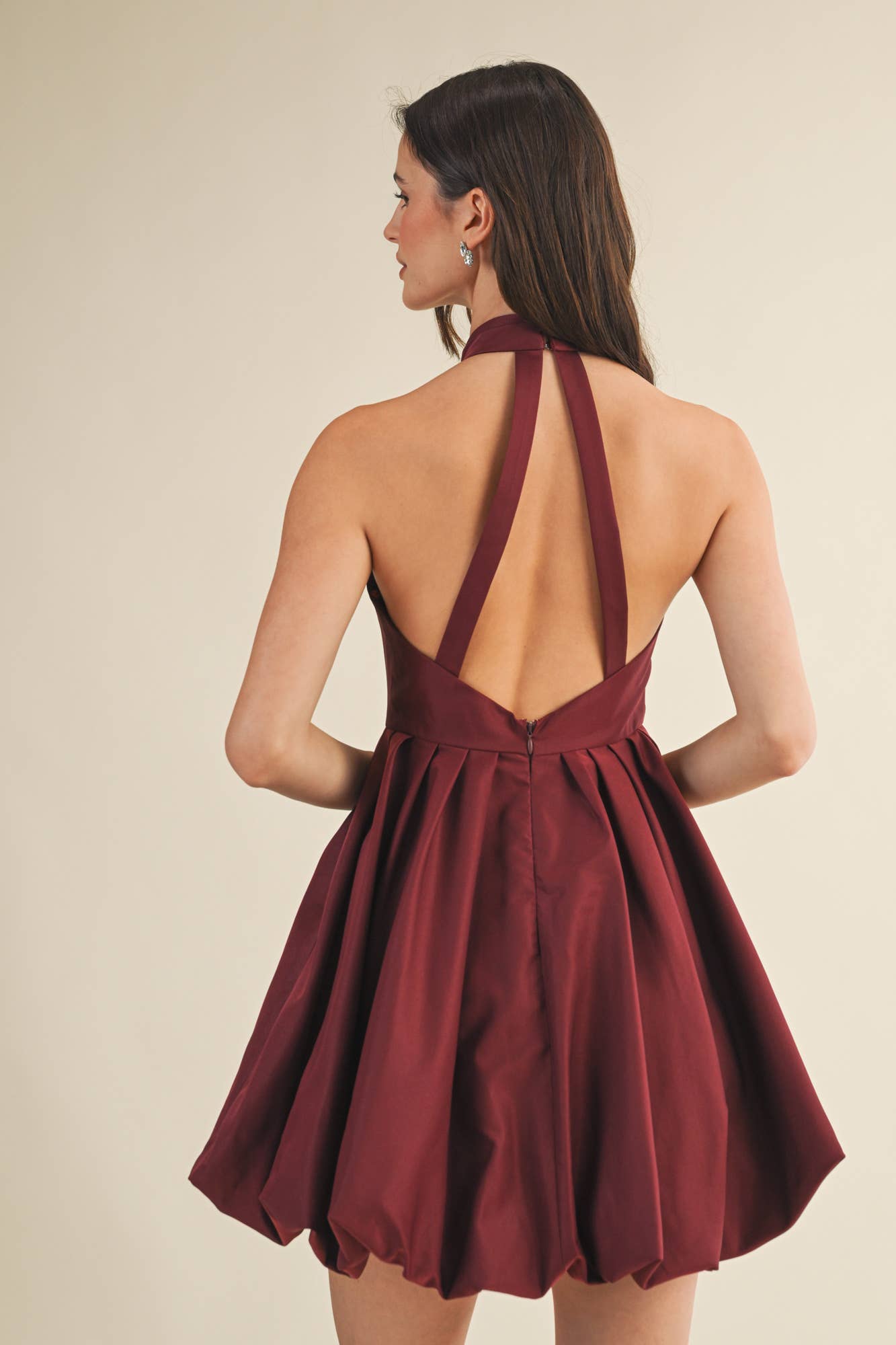 Mustard Seed - Venta al por mayor Vestido - Mujer - Vestido con cuello halter y dobladillo abullonado3