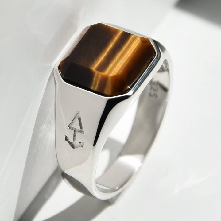 Ring HORUS TIGEREYE | 925 Sølv for engroshandel hos ROCK & STEEL