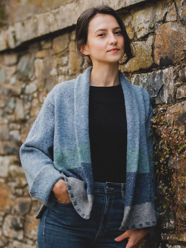 Sleet Mosaic Jacket for wholesale by Knitted in Edinburgh