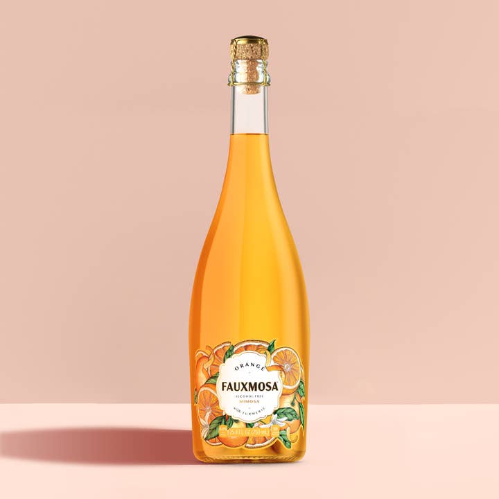 FAUXMO - Wholesale Non-Alcoholic Aperitif/Mocktail - FAUXMOSA Orange with Turmeric