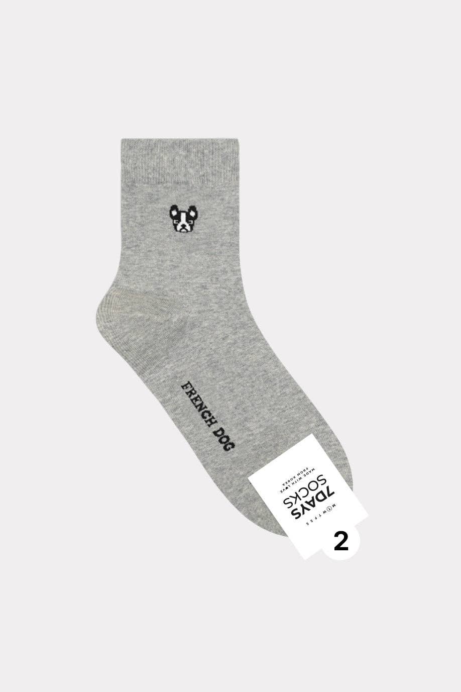 7DAYSSOCKS - Wholesale Socks - Men's - Men's Crew Doggy Basic Socks - Made in Korea1