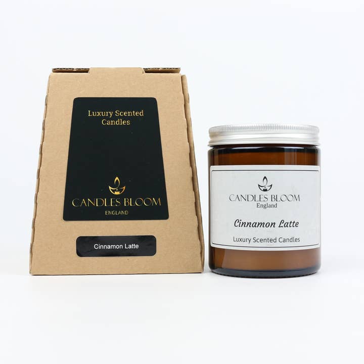 Cinnamon Latte Luxury Scented Candle - 180ml for wholesale by Candles Bloom Limited