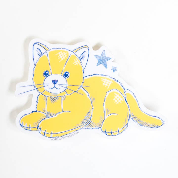 Sticker: Cat Stuffy for wholesale by Porchlight Press Letterpress
