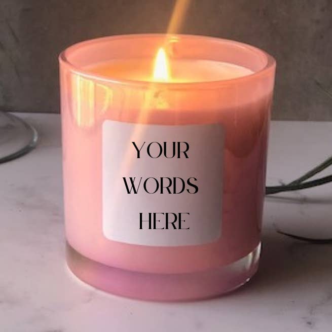 8 ounce Pink | Glas Tumbler Stearinlys | Privat etiket/Brugerdefineret for engroshandel hos Ever Rose Candle Co.