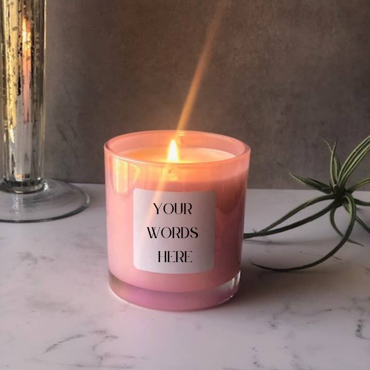8 oz. Rosa | Velas de vaso de vidrio | Etiqueta privada/personalizada para venta al por mayor de Ever Rose Candle Co.