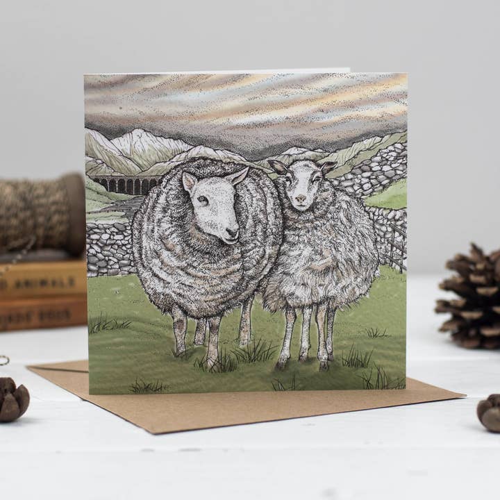 Tarjeta de felicitación de ovejas para venta al por mayor de Fay's Studio